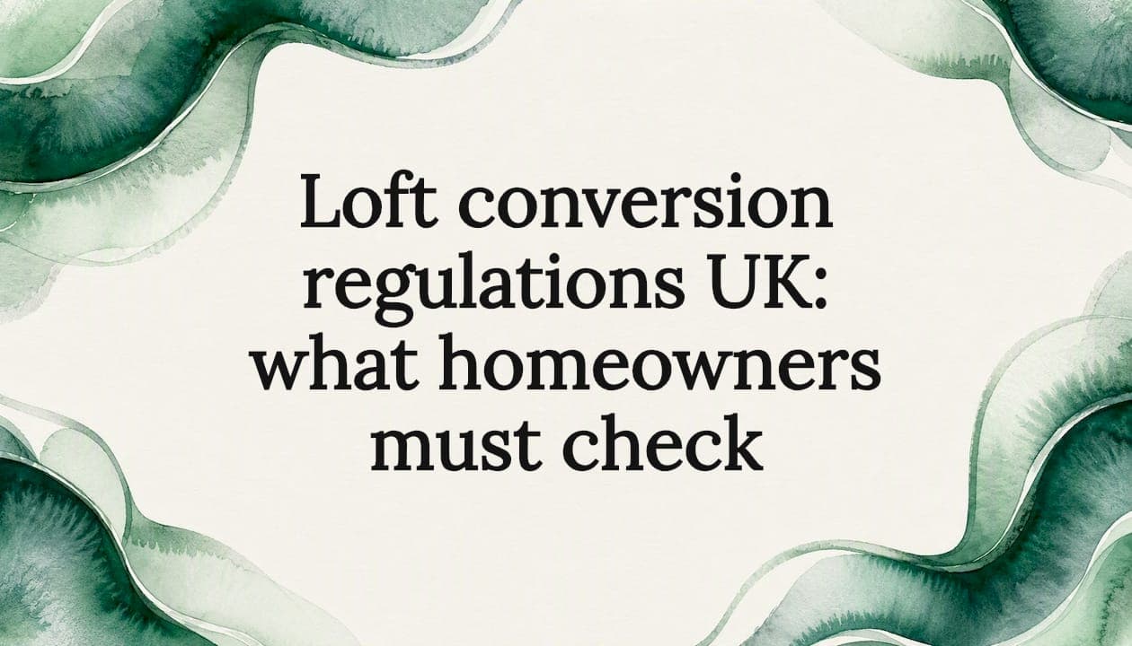 Loft conversion regulations UK: what homeowners must check