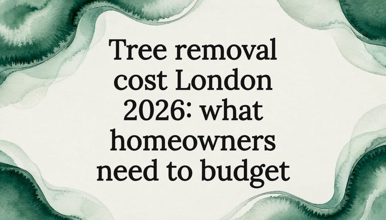 Tree removal cost London 2026: what homeowners need to budget