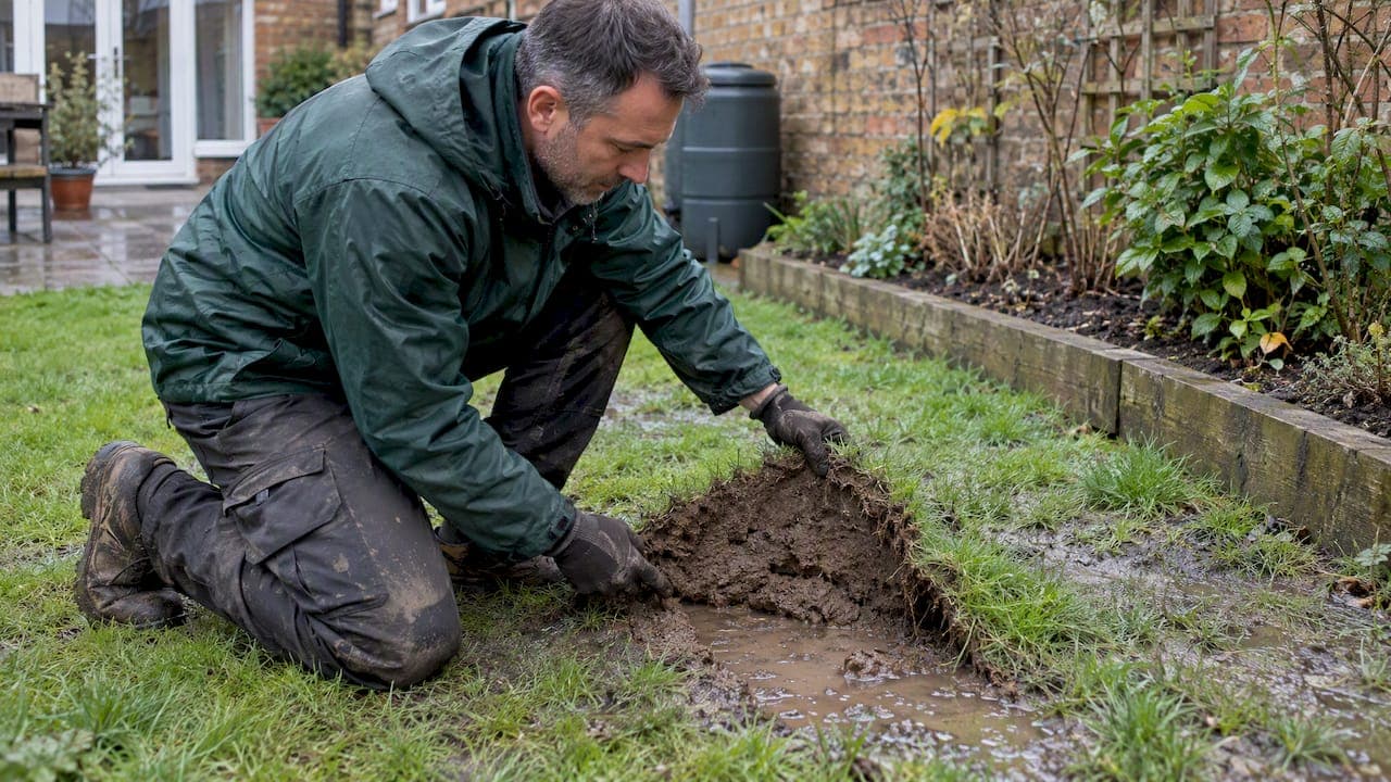 5 quick fixes to stop waterlogging and improve drainage on London clay